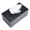 Dacasso Black Leather Rectangular Tissue Box Cover AG-1077 - alternate 2